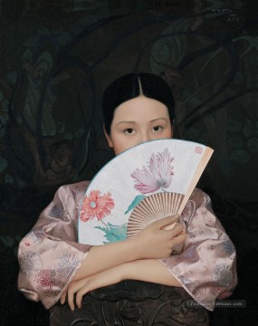 Printemps et Fan WYD chinois filles Peinture à l'huile